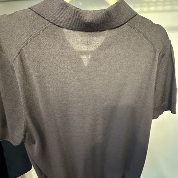 Purple Merino Buttonless Polo - S - Picture 9 of 14